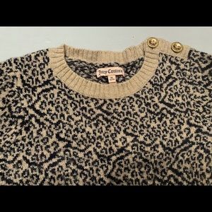 Juicy Couture Girl Leopard Print Sweater Dress, Size XL (12/14)